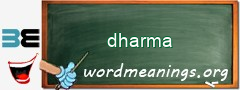 WordMeaning blackboard for dharma